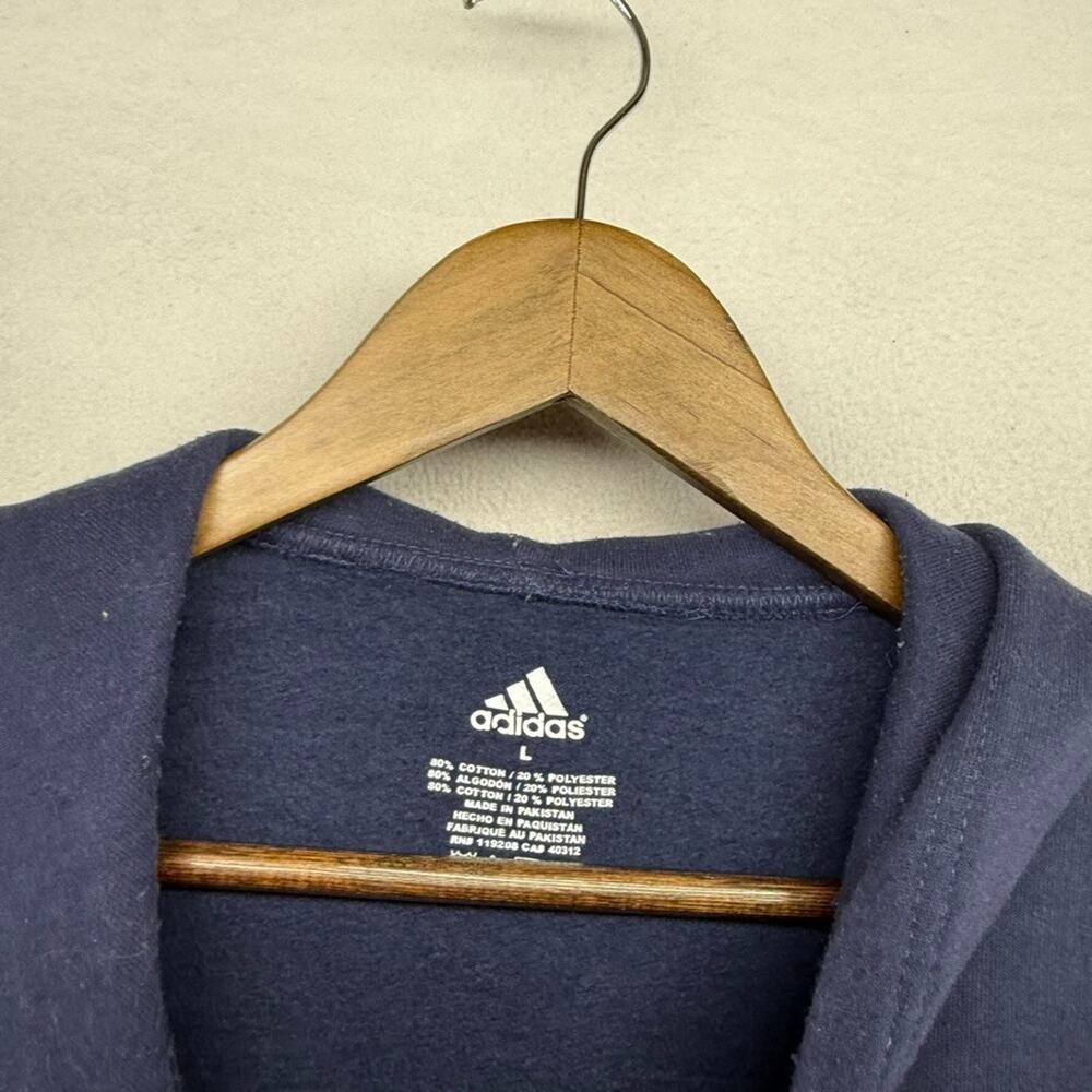 Notre Dame Hoodie men's Large Blue Hockey Sweatshirt Jersey Embroidered Adidas - Picture 5 of 7